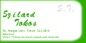 szilard tokos business card